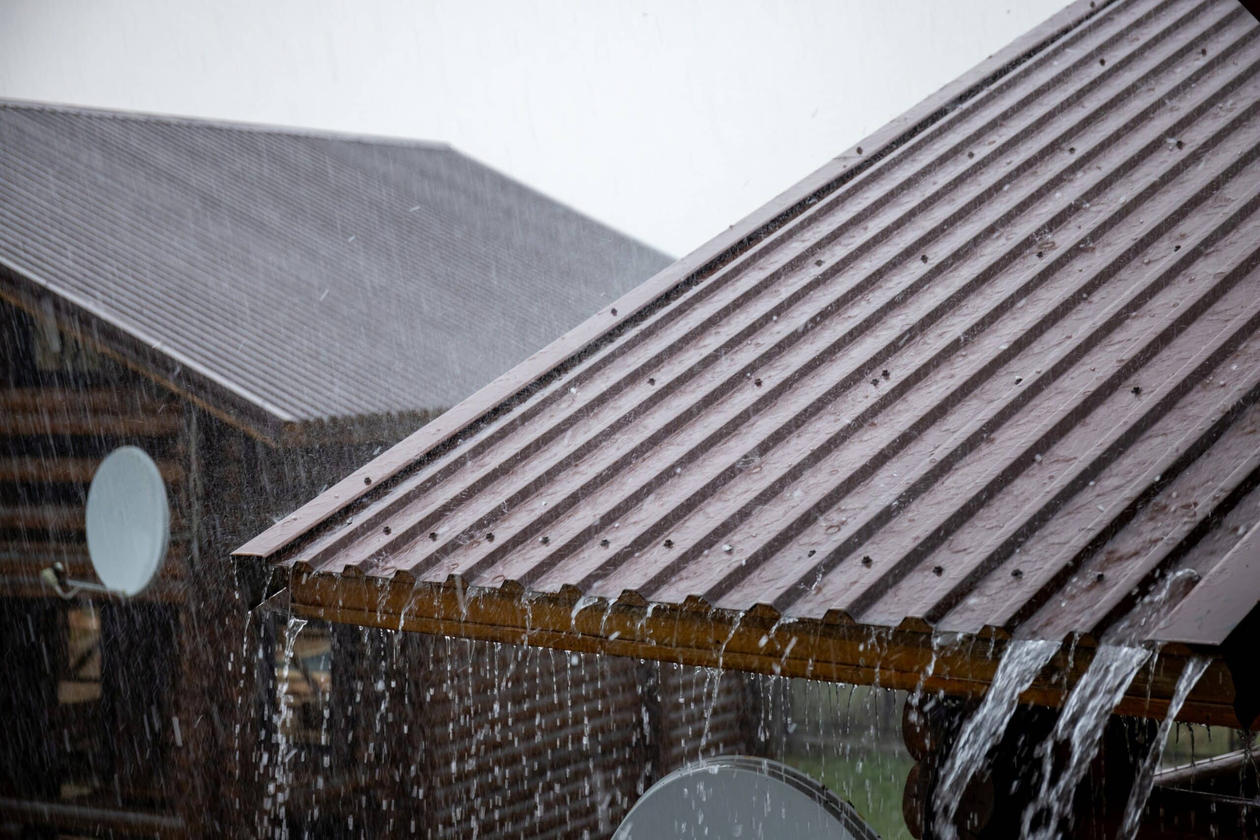 Metal roof rain sound